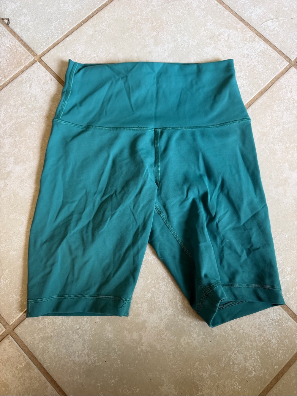 LuLu Lemon High-Waist Teal Women’s Bike Shorts